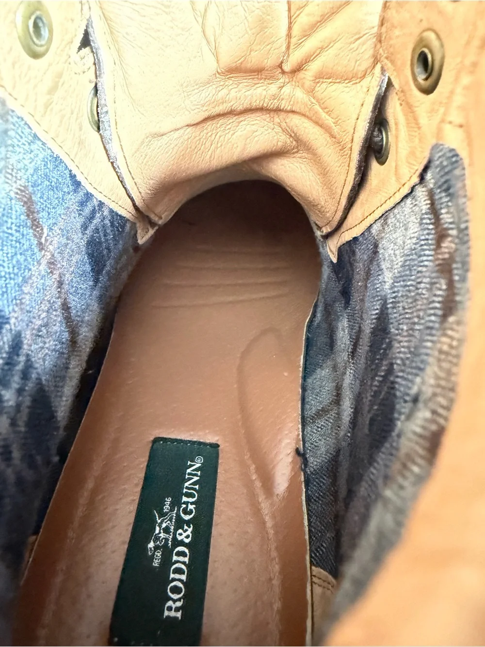 Rodd & Gunn Brown Leather Lace-Up Cap-Toe Boots